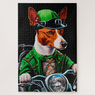 Basenji Dog Fahrrad St. Patrick's Day Puzzle