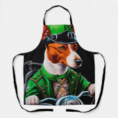 Basenji Dog Fahrrad St. Patrick's Day Schürze (Vorderseite)