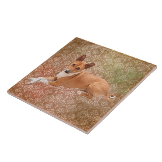 Basenji Dog  Fliese (Seite)