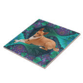 Basenji Dog  Fliese (Seite)