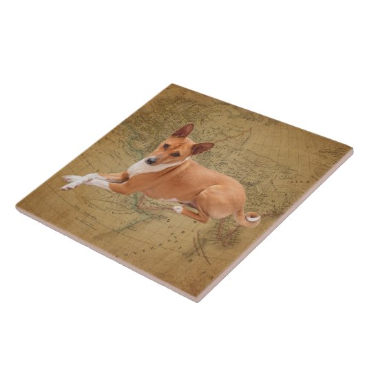 Basenji Dog  Fliese (Seite)