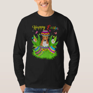 Basenji Dog Floral Osterei Funny Basenji Easte T-Shirt