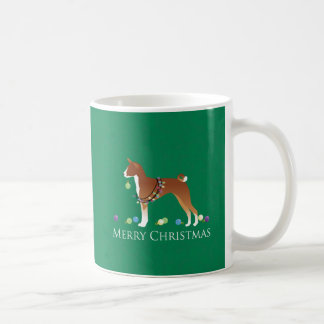 Basenji Dog Frohe Weihnachtsgestaltung Kaffeetasse