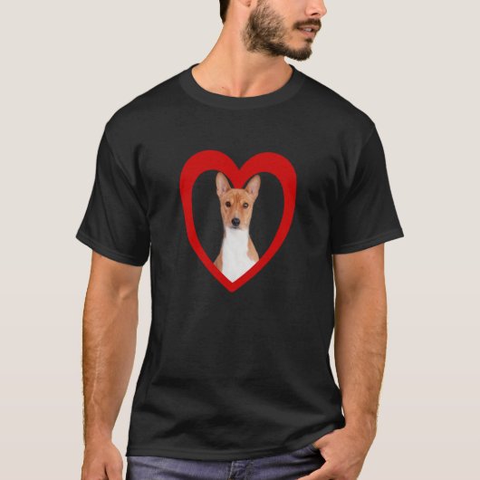 Basenji Dog Heart Kongo Terrier Basenji 2 T-Shirt (Vorderseite)