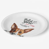 Basenji Dog Hochzeitempfang Pappteller (Schrägansicht)