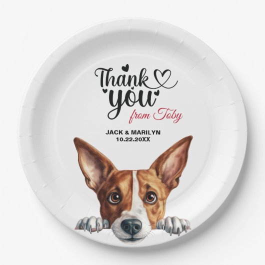 Basenji Dog Hochzeitempfang Pappteller (Vorderseite)