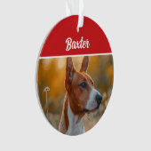 Basenji Dog Holiday Weihnachts-Foto Ornament (Vorderseite)