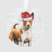 Basenji Dog Holiday Weihnachts-Foto Ornament (Rückseite)