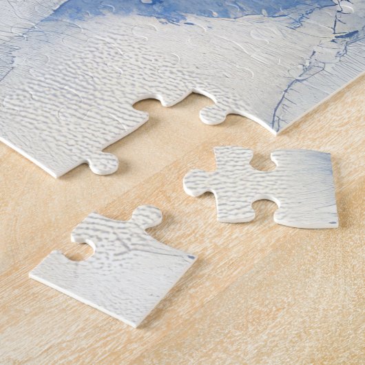 Basenji Dog in Sledge Lass es Schnee Weihnachten Puzzle (Seite)