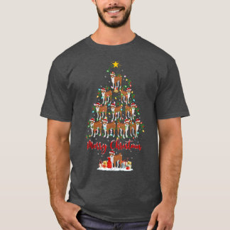 Basenji Dog Lover Matching Santa Basenji Weihnacht T-Shirt