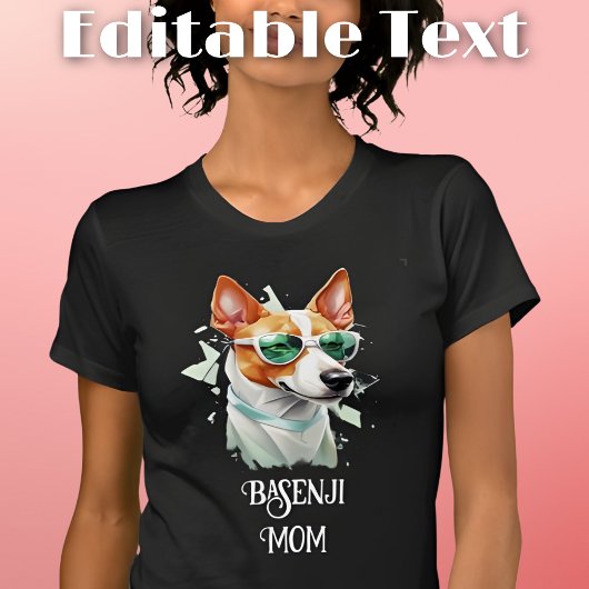 Basenji Dog Mama Sonnenbrille T-Shirt