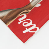 Basenji Dog Name Gemustert Weihnachten Fleecedecke (Ecke)