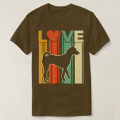 Basenji dog owner funny pet loverLOVE RETRO art T-Shirt (Design vorne)