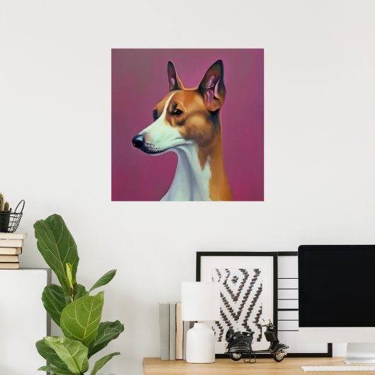 Basenji - Dog Portrait Poster (Heimbüro)