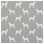 Basenji Dog Rasse Silhouetten Gemustert Stoff (Muster)