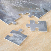 Basenji Dog Riding Motorrad Weihnachten Puzzle (Seite)