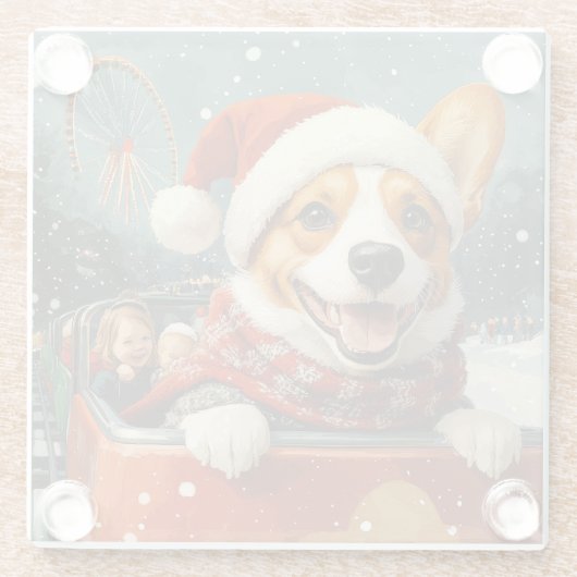 Basenji Dog Roller Untersetzer Weihnachten (Rückseite)
