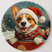 Basenji Dog Roller Untersetzer Weihnachten Button (Vorderseite)