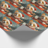 Basenji Dog Roller Untersetzer Weihnachten Geschenkpapier (Ecke)