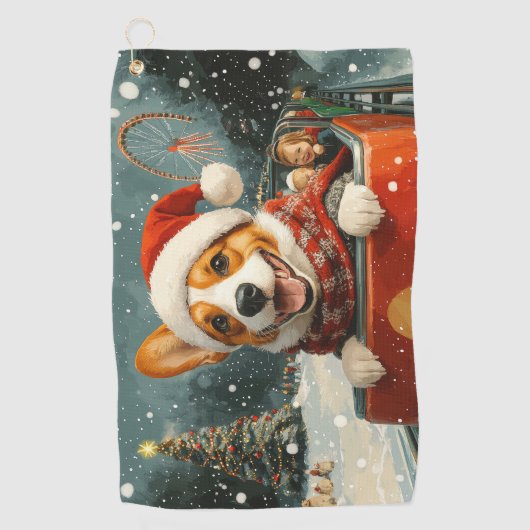 Basenji Dog Roller Untersetzer Weihnachten Golfhandtuch (Vorderseite)