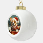 Basenji Dog Roller Untersetzer Weihnachten Keramik Kugel-Ornament (Rechts)