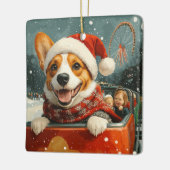 Basenji Dog Roller Untersetzer Weihnachten Keramikornament (Links)