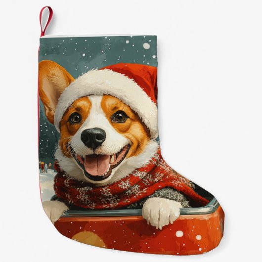 Basenji Dog Roller Untersetzer Weihnachten Kleiner Weihnachtsstrumpf (Vorderseite)