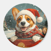 Basenji Dog Roller Untersetzer Weihnachten Magnet (Vorne)