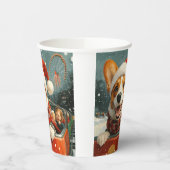 Basenji Dog Roller Untersetzer Weihnachten Pappbecher (Links)