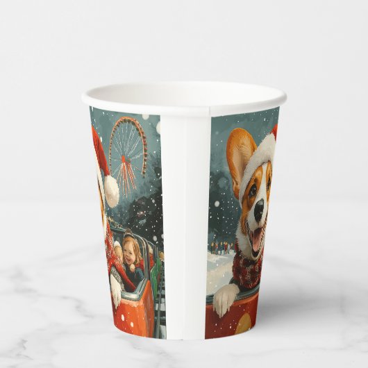 Basenji Dog Roller Untersetzer Weihnachten Pappbecher (Rechts)