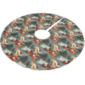 Basenji Dog Roller Untersetzer Weihnachten Polyester Weihnachtsbaumdecke (Schrägansicht)