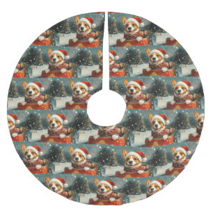 Basenji Dog Roller Untersetzer Weihnachten Polyester Weihnachtsbaumdecke