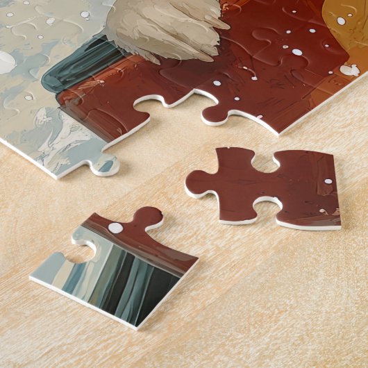 Basenji Dog Roller Untersetzer Weihnachten Puzzle (Seite)