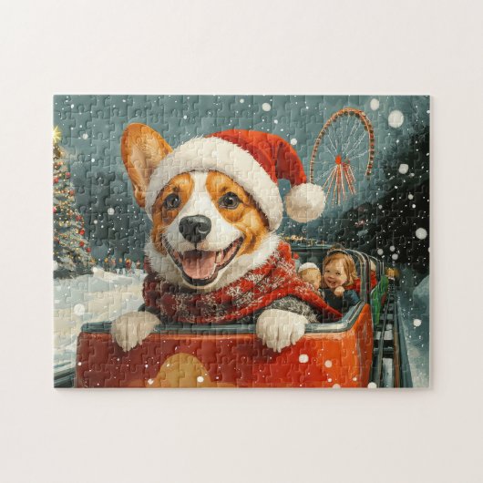 Basenji Dog Roller Untersetzer Weihnachten Puzzle (Horizontal)