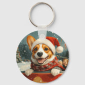 Basenji Dog Roller Untersetzer Weihnachten Schlüsselanhänger (Rückseite)