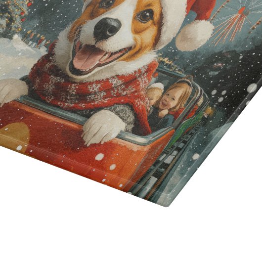 Basenji Dog Roller Untersetzer Weihnachten Schneidebrett (Ecke)
