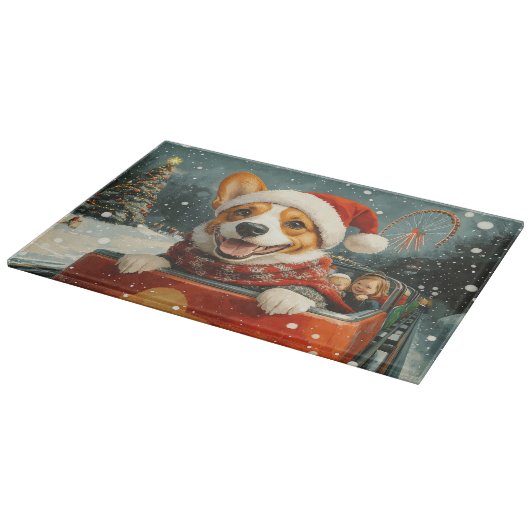 Basenji Dog Roller Untersetzer Weihnachten Schneidebrett (Ecke)