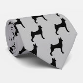 Basenji Dog Silhouette Krawatte (Gerollt)