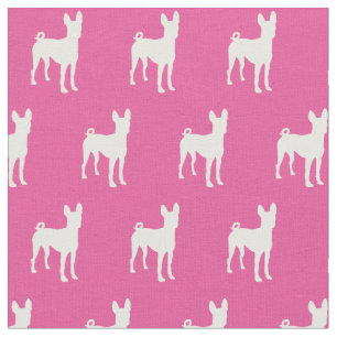 Basenji Dog Silhouette Pet Pink Stoff