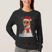 Basenji Dog Ugly Christmas Sweater Weihnachtsmannm T-Shirt (Vorderseite)