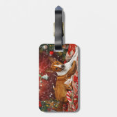 Basenji Dog Weihnachtsfest Gepäckanhänger (Rückseite vertikal)