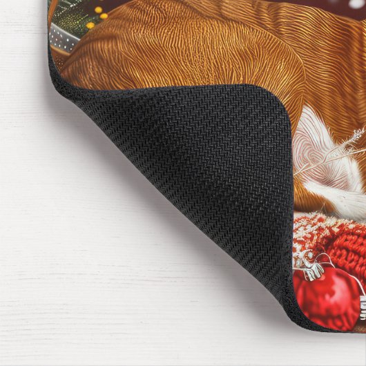 Basenji Dog Weihnachtsfest Mousepad (Ecke)