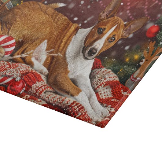 Basenji Dog Weihnachtsfest Schneidebrett (Ecke)