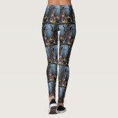 Basenji Dog Whimsical Halloween Malerei Leggings (Rückseite)