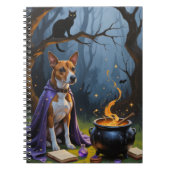 Basenji Dog Whimsical Halloween Malerei Notizblock (Vorderseite)