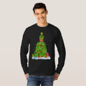 Basenji Dog Xmas Lichtbaum Funny Basenji Chris T-Shirt (Vorne ganz)