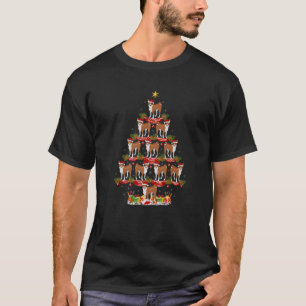 Basenji Dog Xmas Tree Lighting Basenji Weihnachten T-Shirt