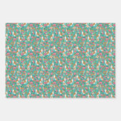 Basenji Dogs Floral Geschenkpapier Set (Vorderseite 3)