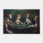 Basenji Dogs Poker Art Fußmatte (Vorderseite)