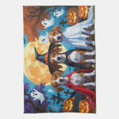 Basenji Dogs Pumpkin Halloween Funny Geschirrtuch (Vertikal)